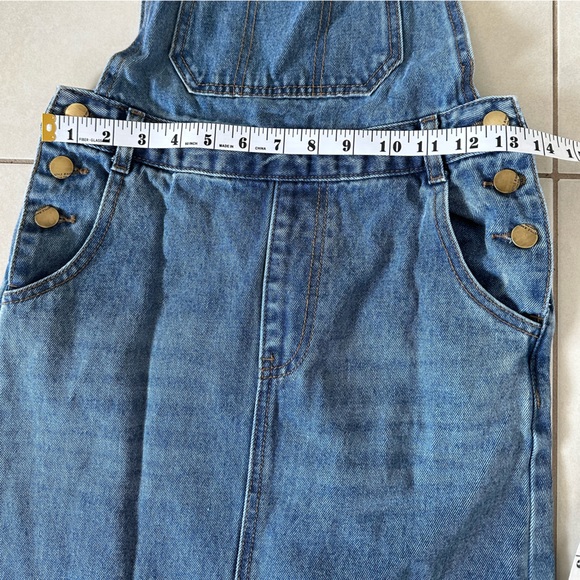 Asymmetric Overall Denim Dress | US XS - Picture 4 of 6